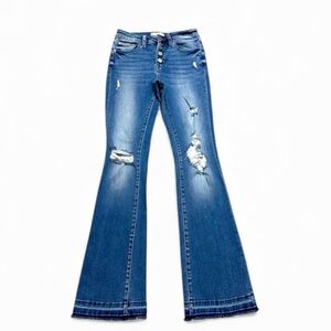 PETRA 153 Mid rise bootcut jeans size 27/5 distressed